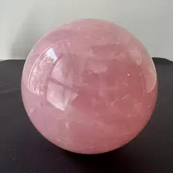 10-11cm Natural Rose Quartz Crystal Ball Polished Massage Sphere Ball Reiki Healing Room Decor Pink Crystal