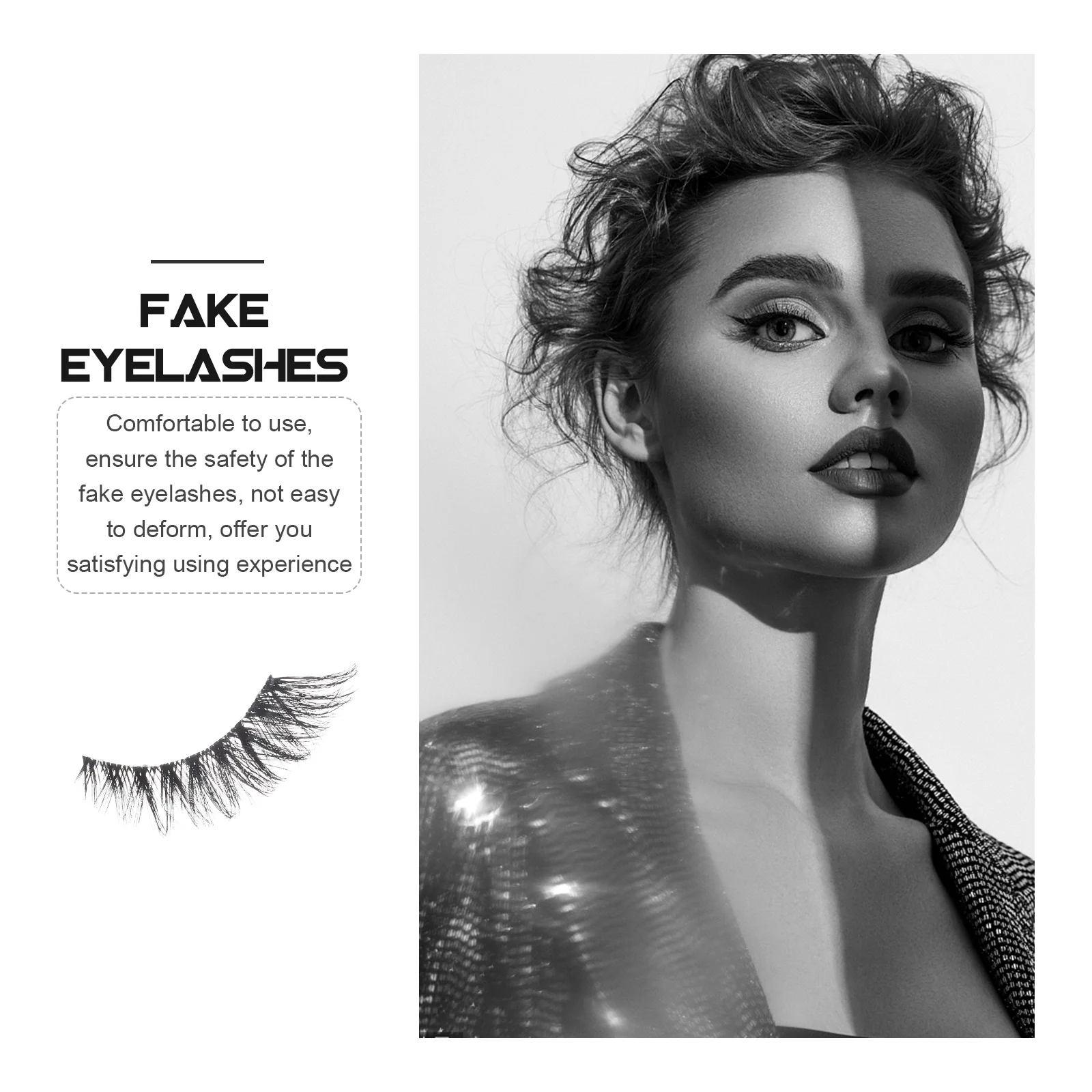 

5Pairs Fake Eyelashes Natural Look Soft Lightweight False Eyelash Strips Easy Use for Daily Party Makeup Lash Set Bulk Eyelashes