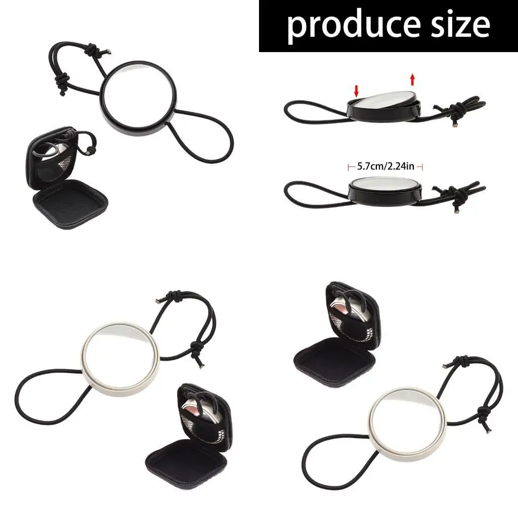 

652F Round Dive Observe Mirror Diving Equipment Adjustable Scubas Diving Rearview Mirror with Elastic Rope for Snorkeling