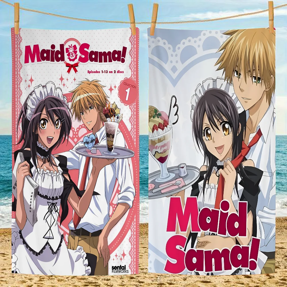 Kaichou Wa Maid-sama Anime Beach Swimming Towel Soft Absorbent Washcloth Children's Gifts For Kids Travel Camping Gym