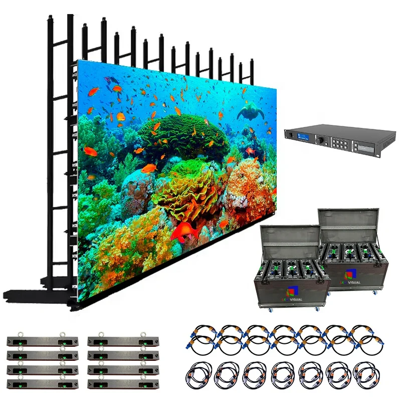【High Quality】7680Hz Outdoor P2.976 Rental LED Display Waterproof Stage LED Video Wall Die Cast Cabinet For Concert Event