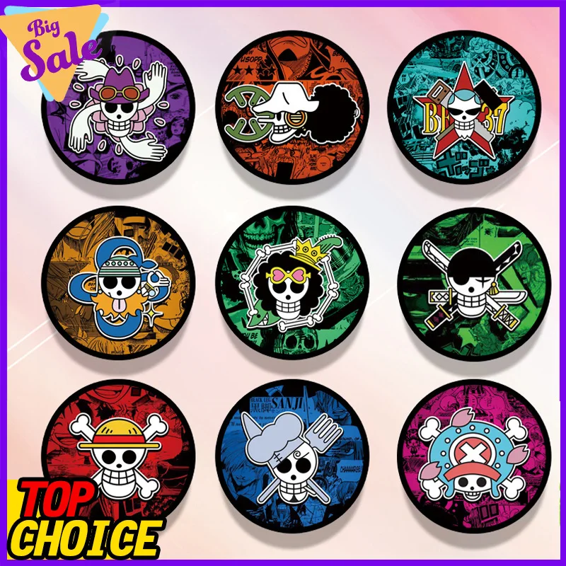 

Цельная булавка в стиле аниме, регулируемая 2-кратная булавка Луффи Зоро Нами Чоппер Санджи Робин Франки Брук, значок, мобильная подставка, подарок для
