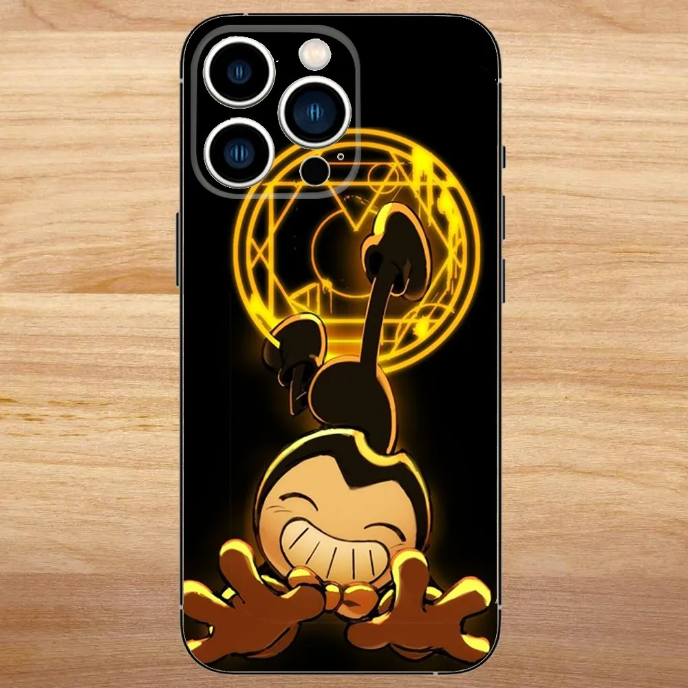 B-Bendy And The Ink Machines Phone Case For iPhone15,14,13,12,11,Pro,Max,Plus,Mini,X,XS,XR,8,7,6,S,Plus,SE Soft Black Case