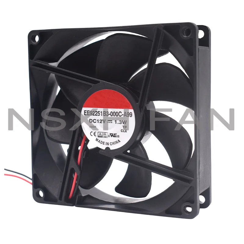 Ventilador original novo, EE92251B3-000C-A99 9025, 12V 1.3W, 9cm