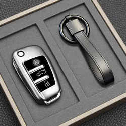 Soft TPU Car Key Fob Cover For Audi A1 A3 A6 C5 C6 Q3 Q2 Q7 TT TTS R8 S3 S6 RS3 RS6 A4 Keychain