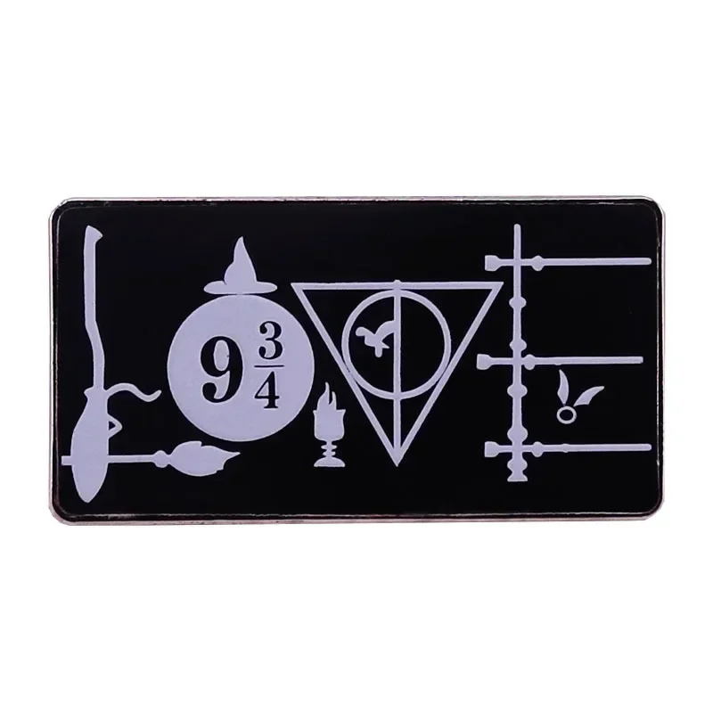 خمر الفيلم السحري أنيمي شارة مينا القوطية بروش معدني القلعة التلبيب دبوس اكسسوارات سترة ظهره الديكور #4