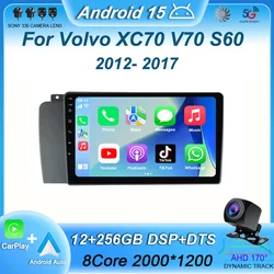 Android 15 Carplay Car Radio For Volvo XC70 V70 S60 2004 2005 2006 2007 2008 2009 Multimedia Video Player GPS 4G DSP Stereo 2din