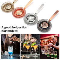 NEW Stainless Steel Anti-slip Bar Strainer Polished Detachable Ice Wine Filter Professional Bartending Tools
