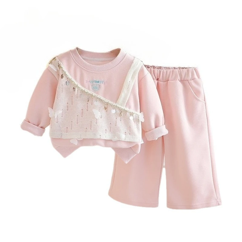 

New Spring Autumn Fashion Baby Clothes Suit Children Girls Long Sleeved T-Shirt Pants 2Pcs/Sets Kids Clothing Infant Tracksuits