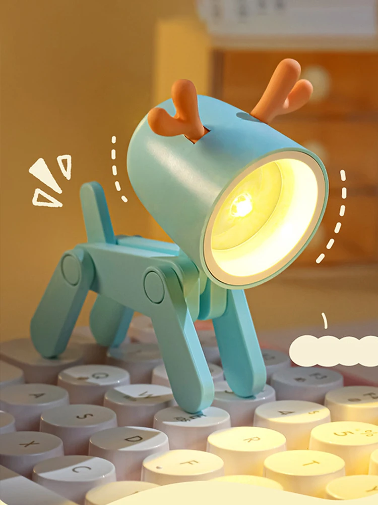 

New creative gift led cute pet night light decorative ornaments ins mini cute small phone stand