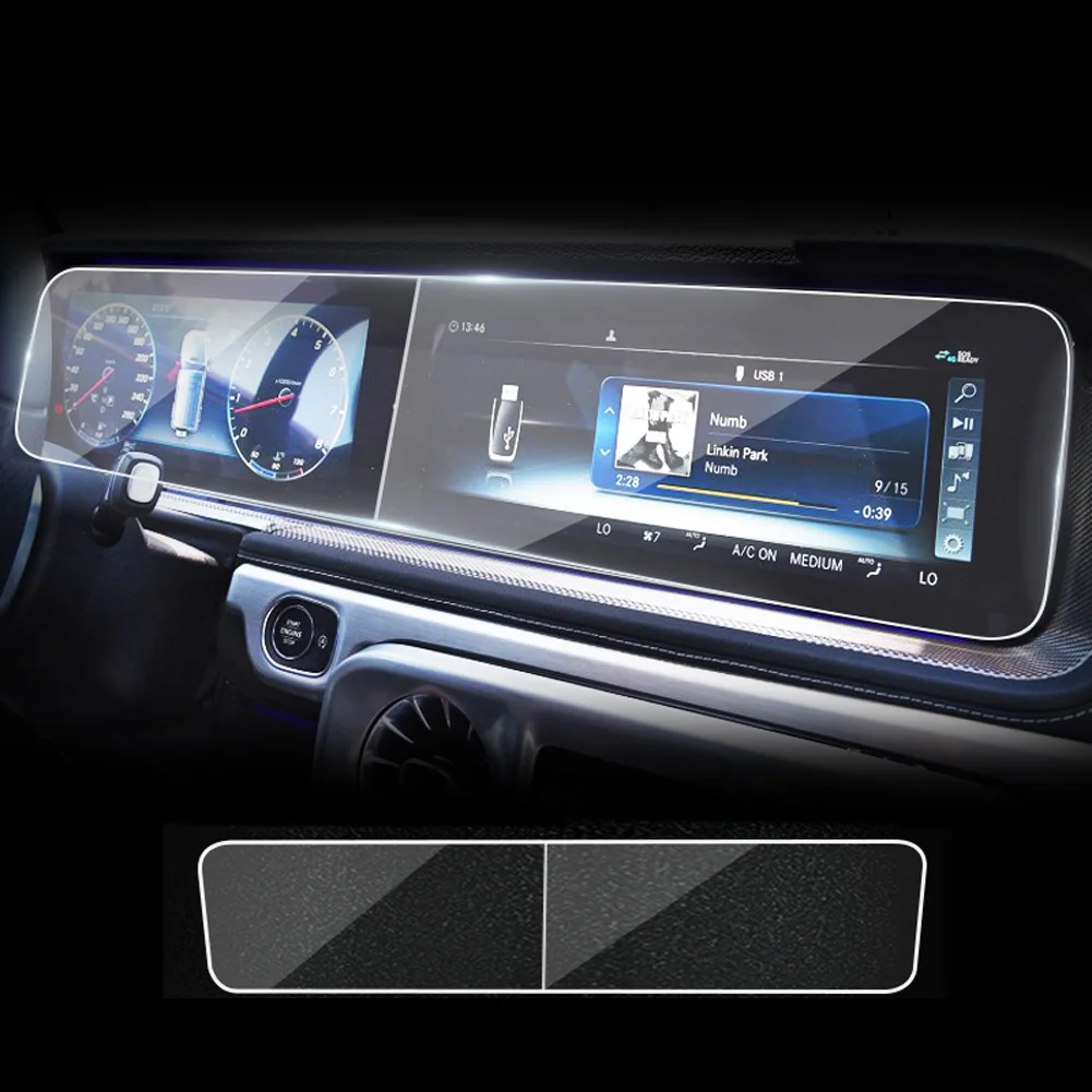 For Mercedes Benz GLE GLS E G S Glass W167 V167 X167 W213 W463 W222 AMG G63 Car Navigation Screen Tempered Glass Protective Film