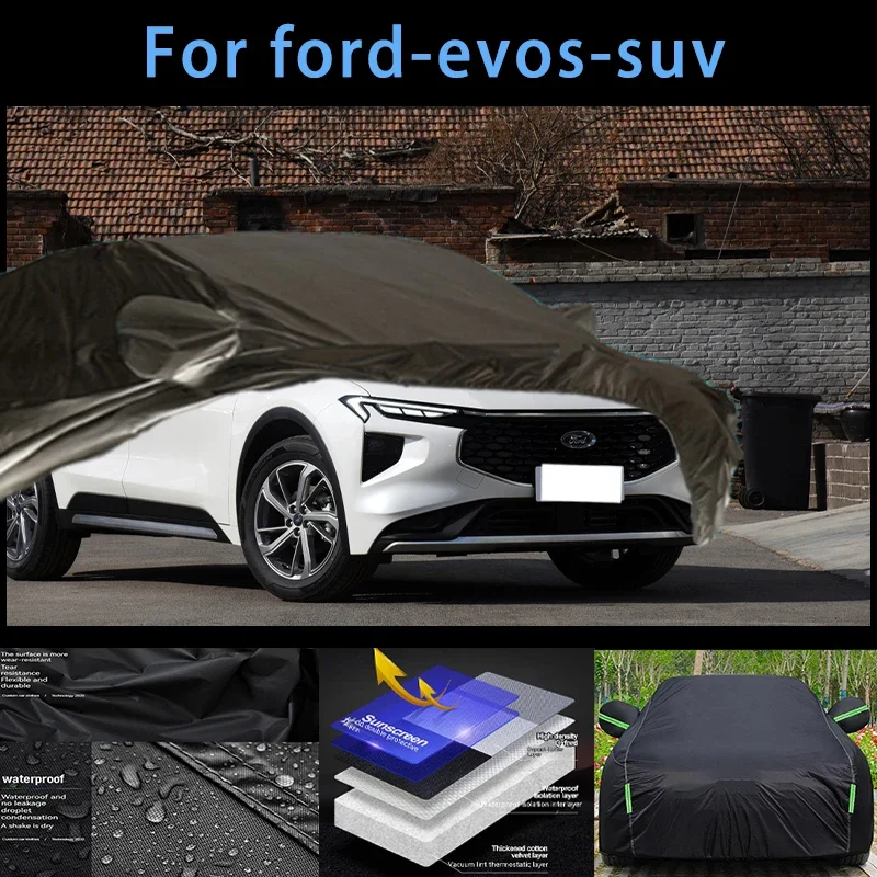 

For ford-evos-suv Outdoor Protection Full Car Covers Snow Cover Sunshade Waterproof Dustproof Exterior Car accessories