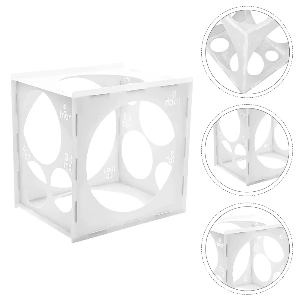 3Pcs Clear Balloon Measurement Cube Sizer Tool for Professional Balloon Arches Columns Party Decorations Event Planners DIY
