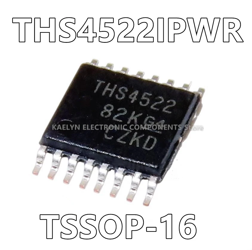 10Pcs/lot THS4522IPWR THS4522 Differential Amplifier 2 Circuit Differential, Rail-to-Rail 16-TSSOP