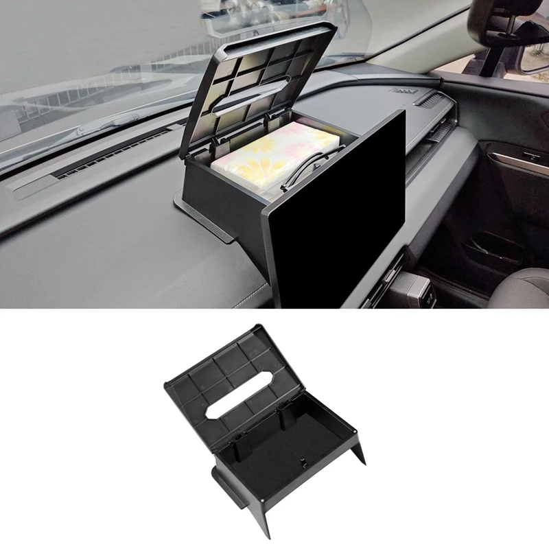 Super Sale Behind Screen Organizer for Toyota RAV4 2026, Hidden Sunglasses Holder Tray, Dashboard Storage Box, Tissue Box