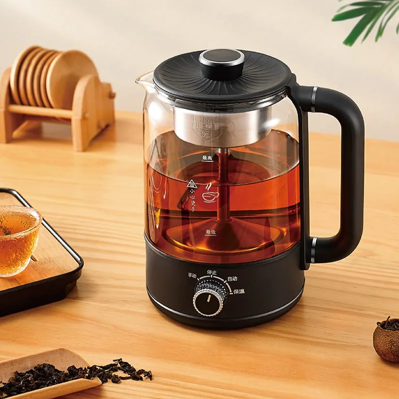 

1.3L Electric Kettle Multifunction Steam Spray Tea Brewer Household Health Kettle Glass Flower Teapot Automatic Keep Warm 220V