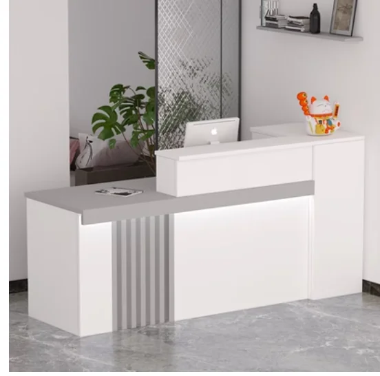 Reception desk Simple modern shop small beauty salon clothing shop milk tea shop bar Table cashier counter