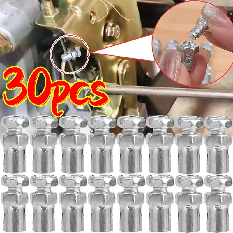 

10/30 шт., крепежный зажим для троса дроссельной заслонки мотоцикла, винт, дроссель для скутера, фиксатор троса, стопор, сделай сам, запчасти для ремонта велосипеда, аксессуары