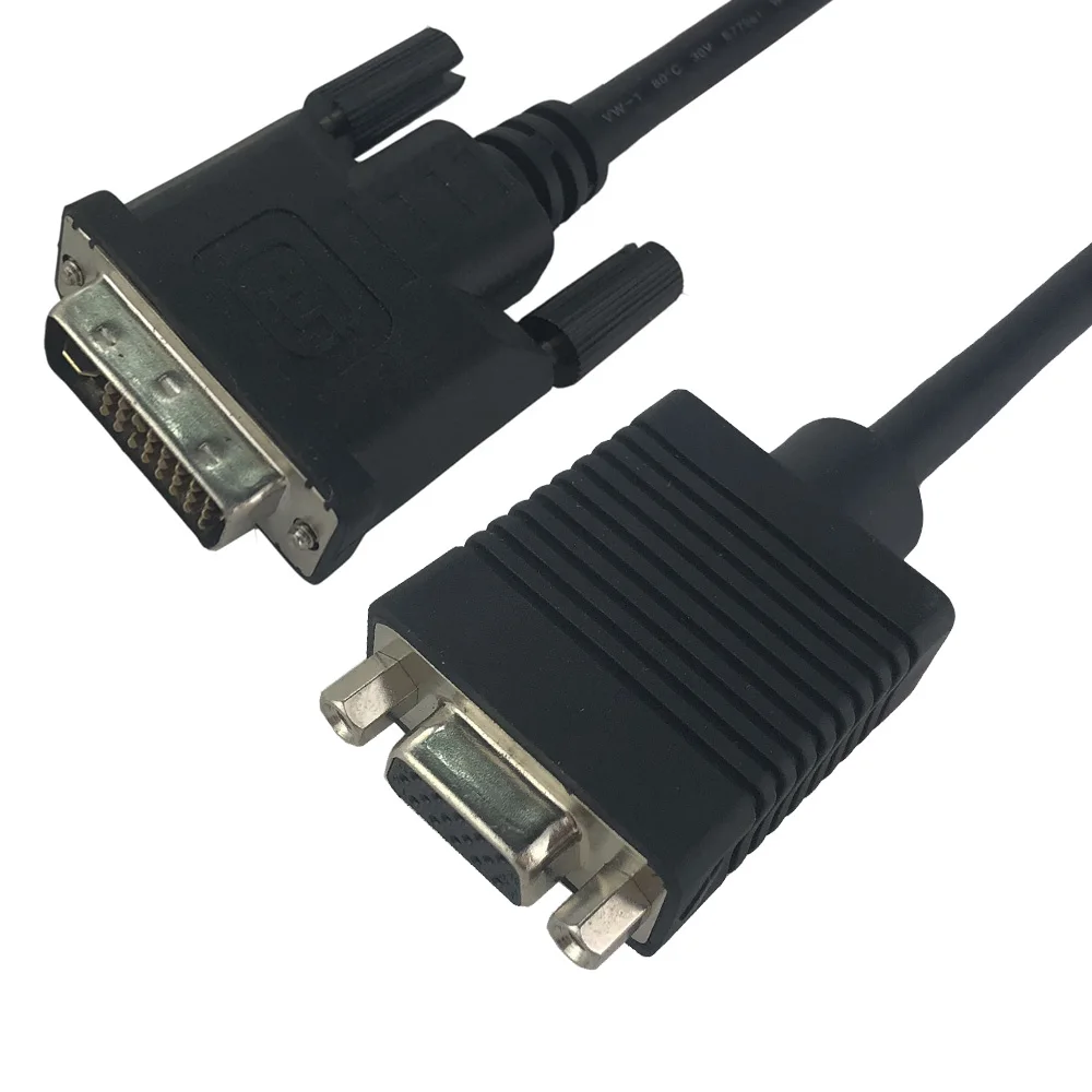 24+5 DVI to VGA Cable Adapter DVI-I Male to VGA Female Dongle Adapter cable