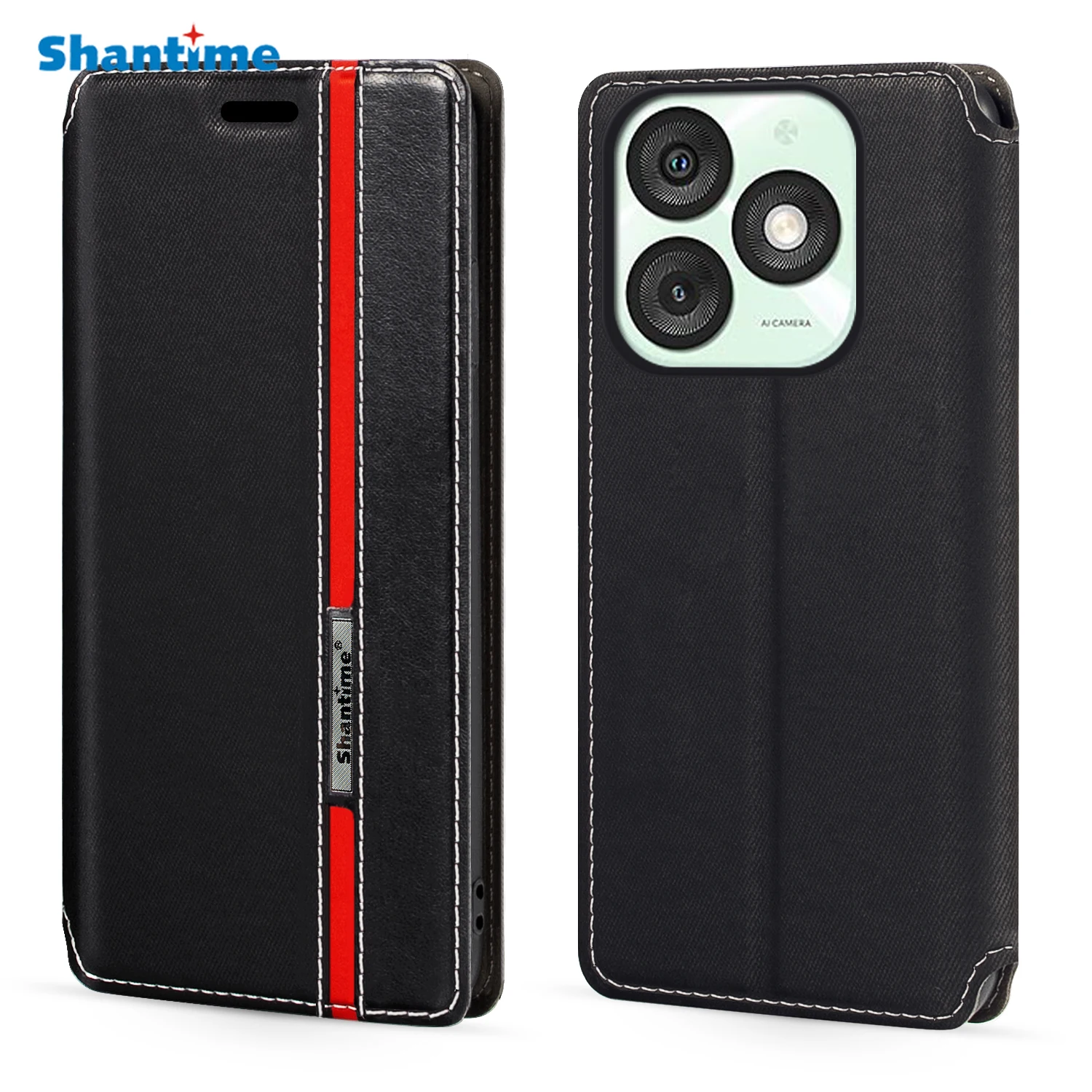 For ITEL A50 4G Case Fashion Multicolor Magnetic Closure Leather Flip Case Cover with Card Holder 6.6 inches