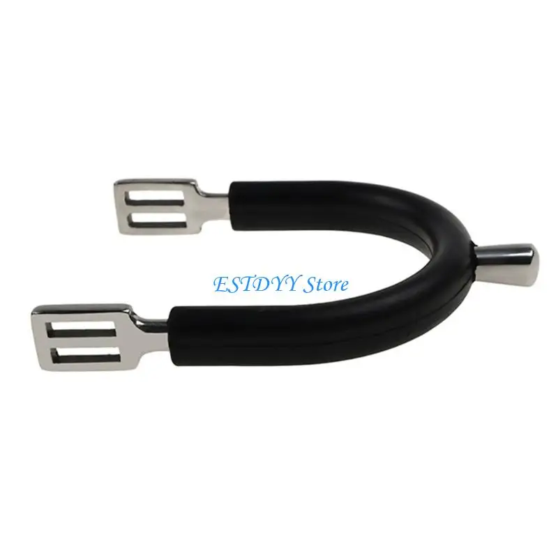 G6DE المطاط المغطاة الحصان حفز قبعات رعاة البقر الغربية الوفير الحصان حفز الحصان التمهيد حفز للفروسية المنافسة الترفيه #3