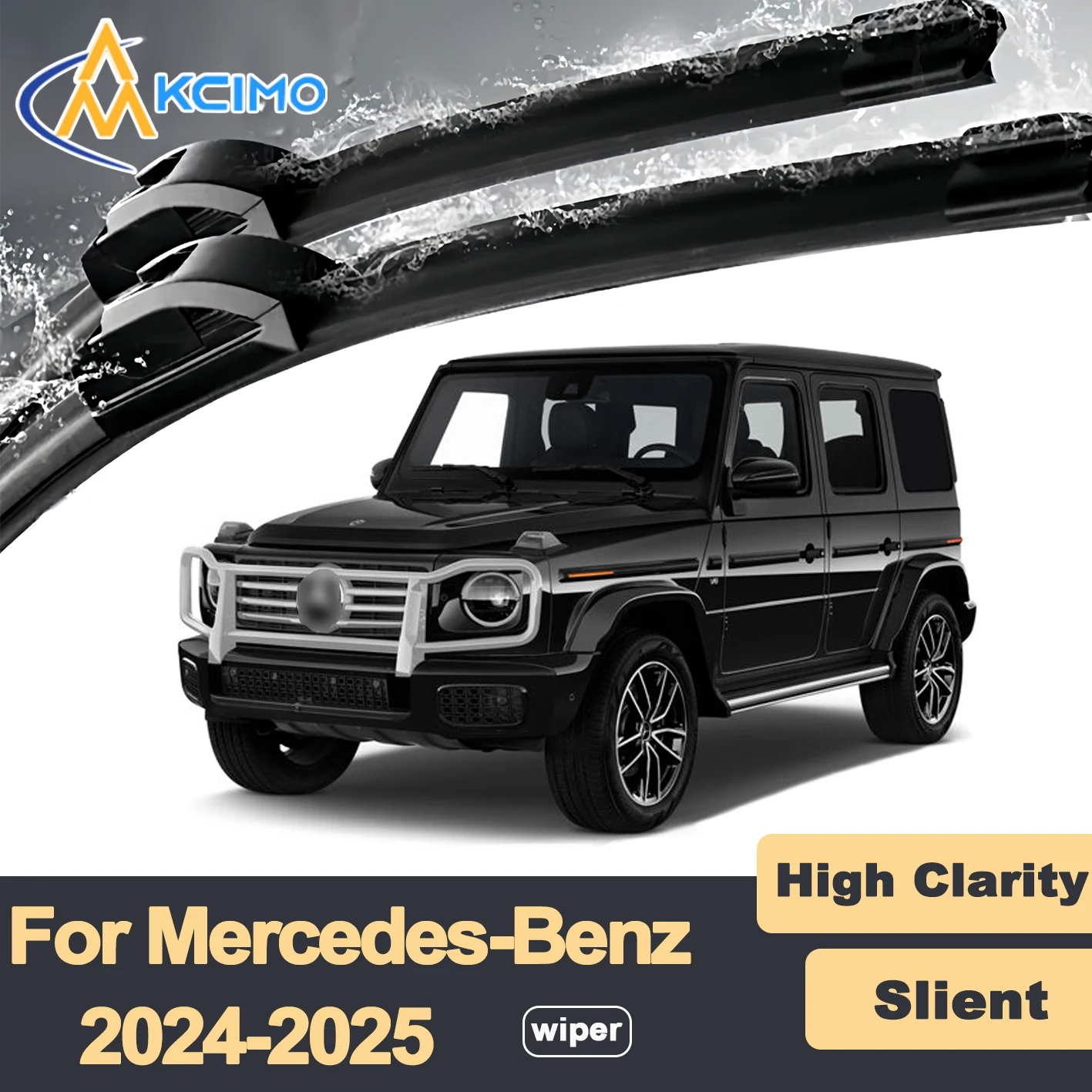 

Premium Rubber Durable Silent Windshield Wiper Blades 2pcs for Mercedes-Benz G-Class W465 2024-2025 Front Wiper Blades Set