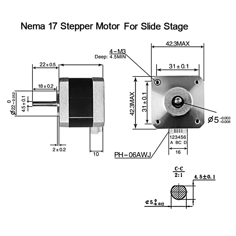 T-Type Slide Stage Linear Stage with Nema17 Motor Drive Kit 50-400mm Effective Stroke Self Lock Linear Axis for CNC Router