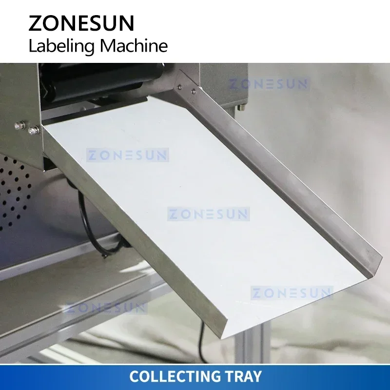 ZONESUN Automatic Tube Labeler Lip Balm Label Machine Tabletop Label Applicator Horizontal Wrap Around Labeler ZS-TB800
