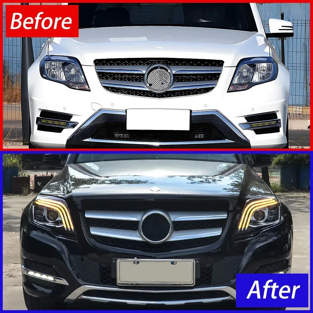 GLK X204 Upgrade Headlights LED for Benz 2008-2015 to Maybach Design Front Lights Assembly Projector Lens Accessories Modified - Image 4