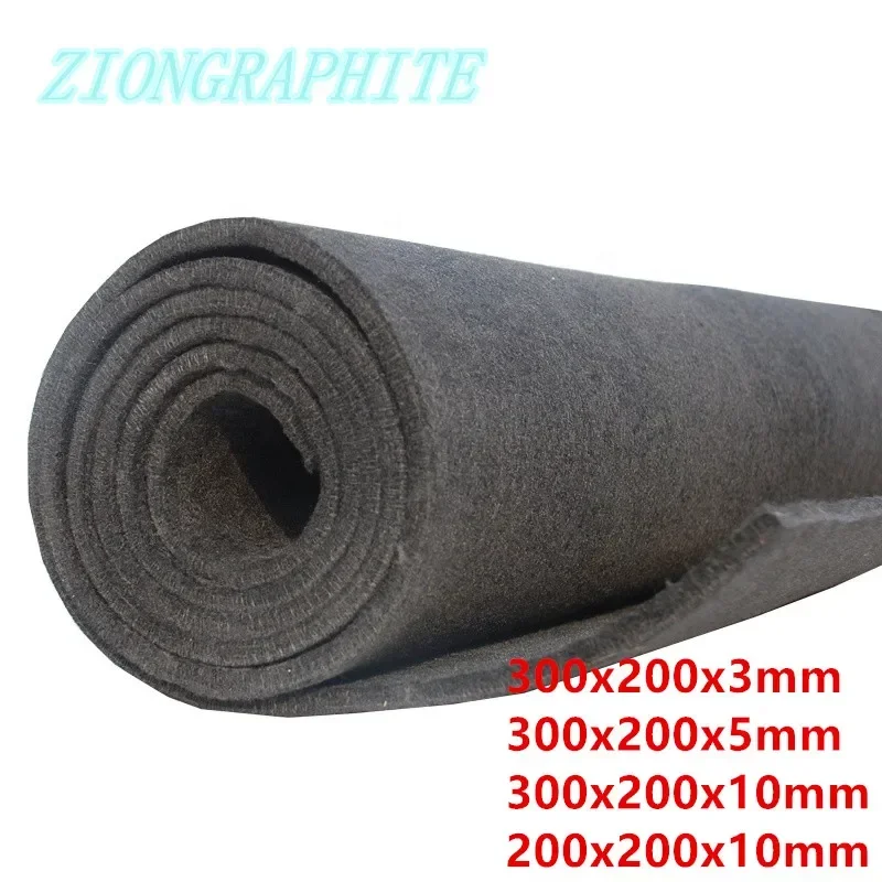 

300x200mm Graphite felt carbon fiber felt used for electrode , battery ，For vacuum furnace insulation