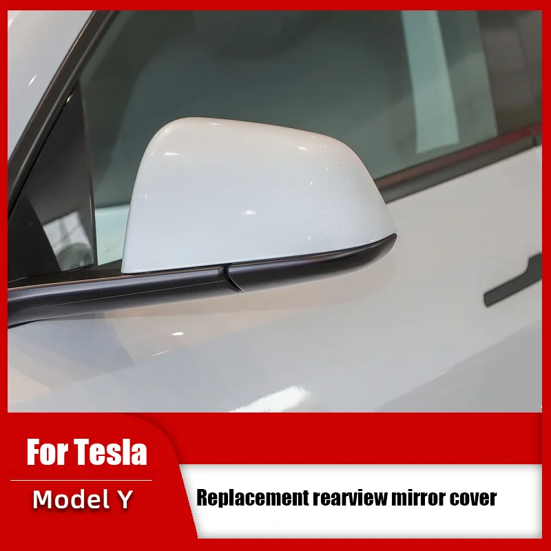 Copertura dello specchietto retrovisore per Tesla Model Y 2021-2023 Gusci dello specchio laterale in vera fibra di carbonio Aggiungi sulla custodia