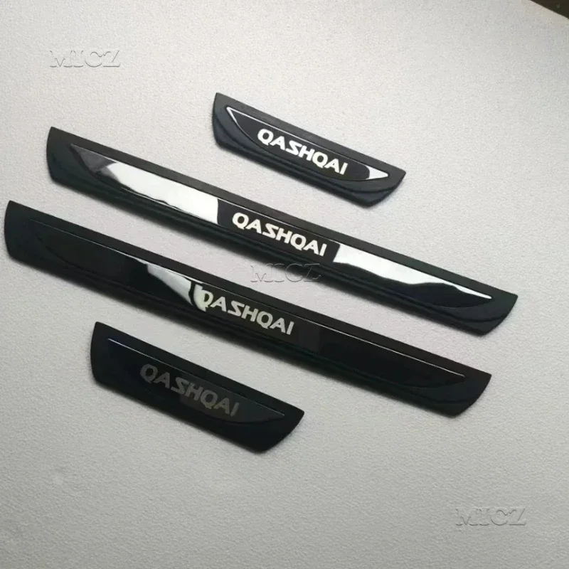 

For Nissan Qashqai J11 4Pcs Lot ABS Stainless Steel Door Sill Pedal Welcome Scuff Plate Decoration Cover 2016-2021