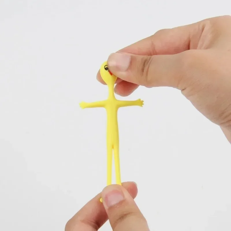 1/10 pezzi espressione casuale elastico giallo piccolo uomo creativo anti-stress giocattolo attorcigliato giocattolo di decompressione per adulti per bambini