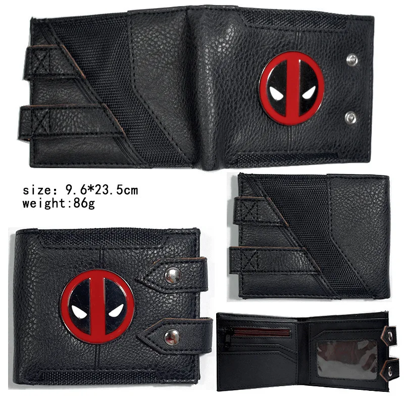 Marvel Avengers Super Hero Series Deadpool Anime Foldable Wallet Multi Bank ID Card Holder Card Clip Bag Cartoons Cosplay Gifts