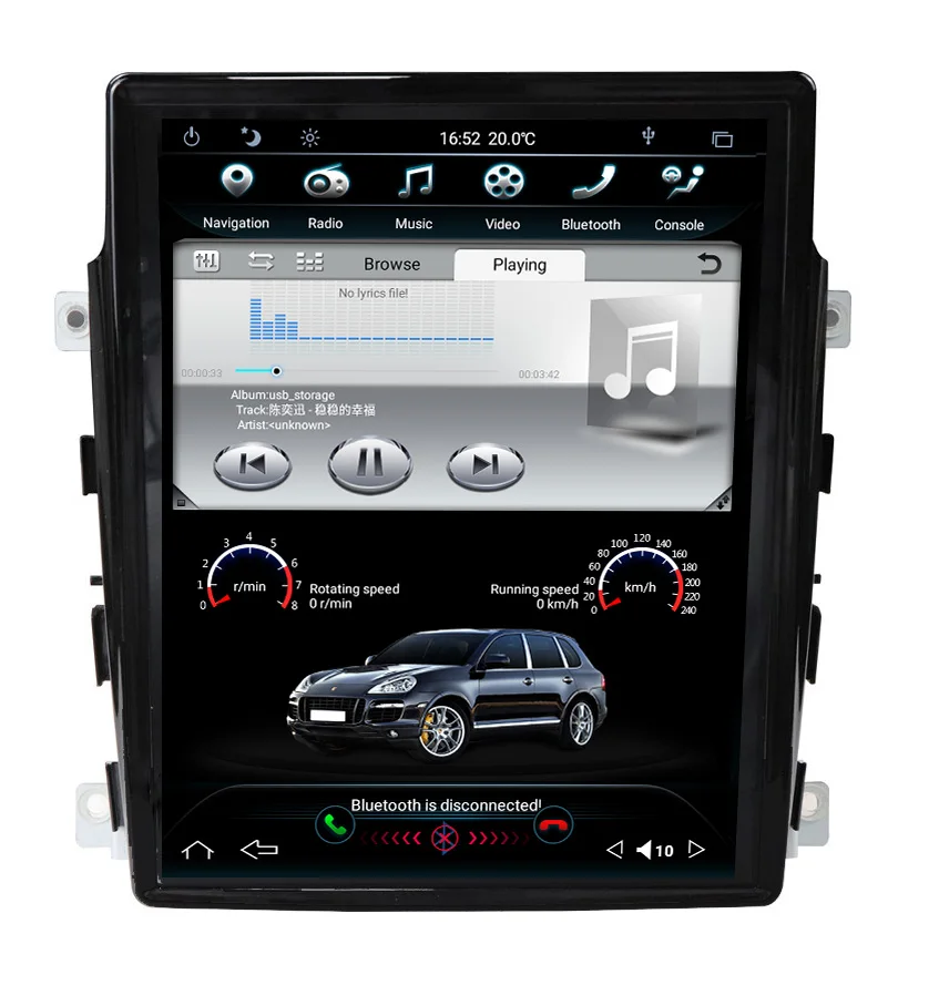 10,4'' Android 9.0 6-Core 4+64GB GPS Multimedia Player für Porsche Panamera 2011-2016 Auto Video Radio Stereo System