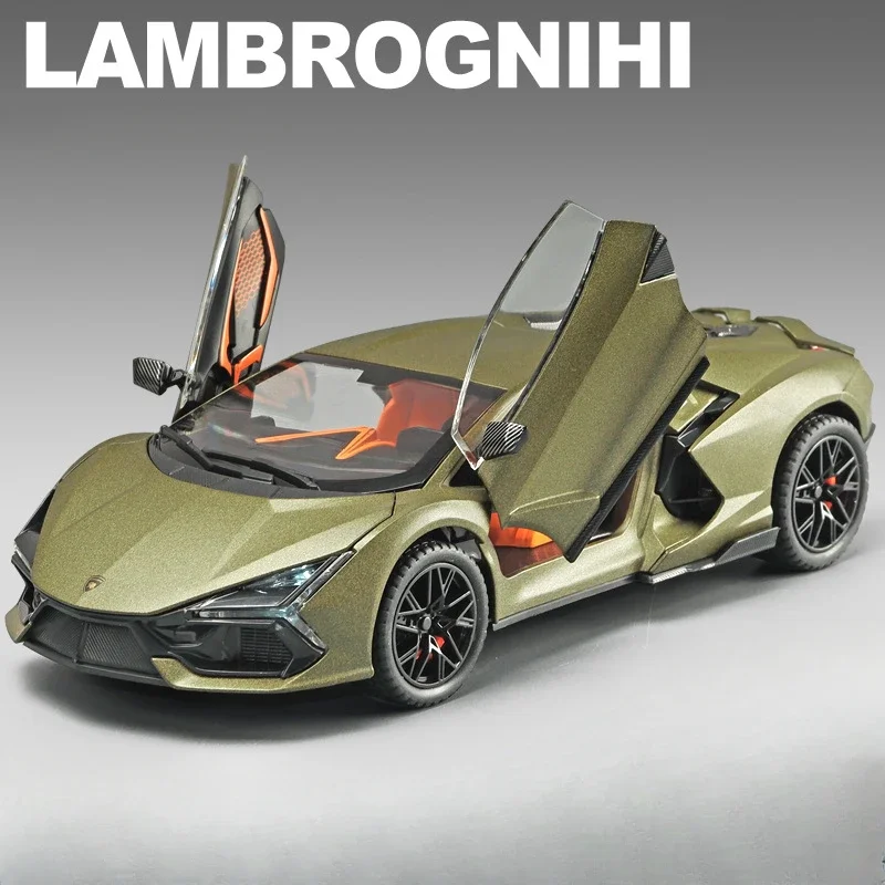 1/24 Scale Lamborghini Aventador Alloy Car Model Diecast Toy Vehicles With Sound Light Pullback Collective Miniature Voiture