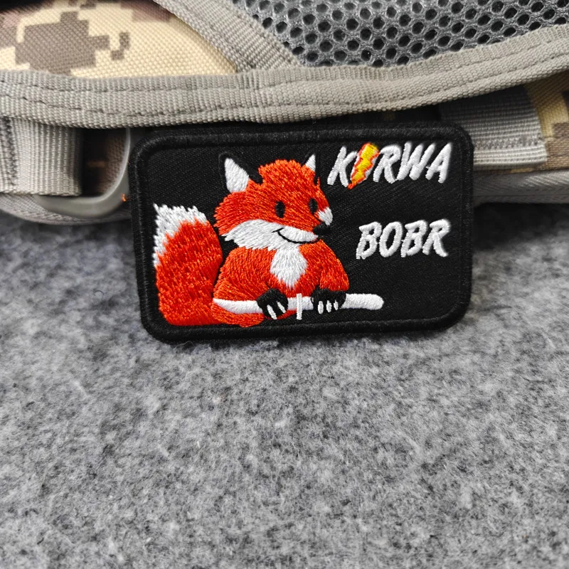 2026 neue Stickerei-Aufnäher, kleines Fuchs-Morale-Abzeichen, für Kleidung, Hüte, Rucksäcke usw., mit Klettverschluss