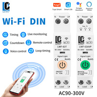 Tuya WiFi Smart Circuit Breaker 1-63A Adjustable Power Energy kWh Voltage Current Meter Protector Voice Remote Control Switch