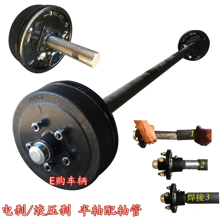 Factory Trailer Half Direct Axle Wheel Hub Distribution Axle Electric Brake Hydraulic Brake 5 Holes 6 Holes Optional