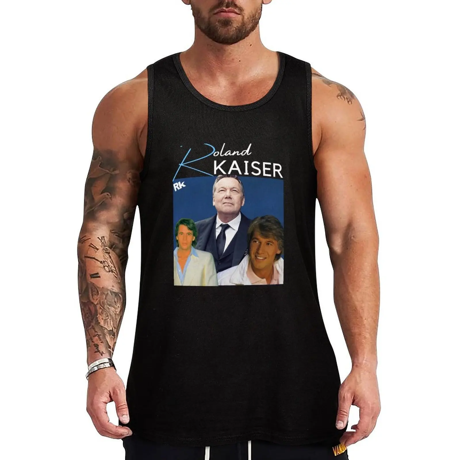 Roland kaiser - rip Roland kaiser - rest in peace Roland kaiser Tank Top Beach Vacation Tank Top Casual Sleeveless Loose Top