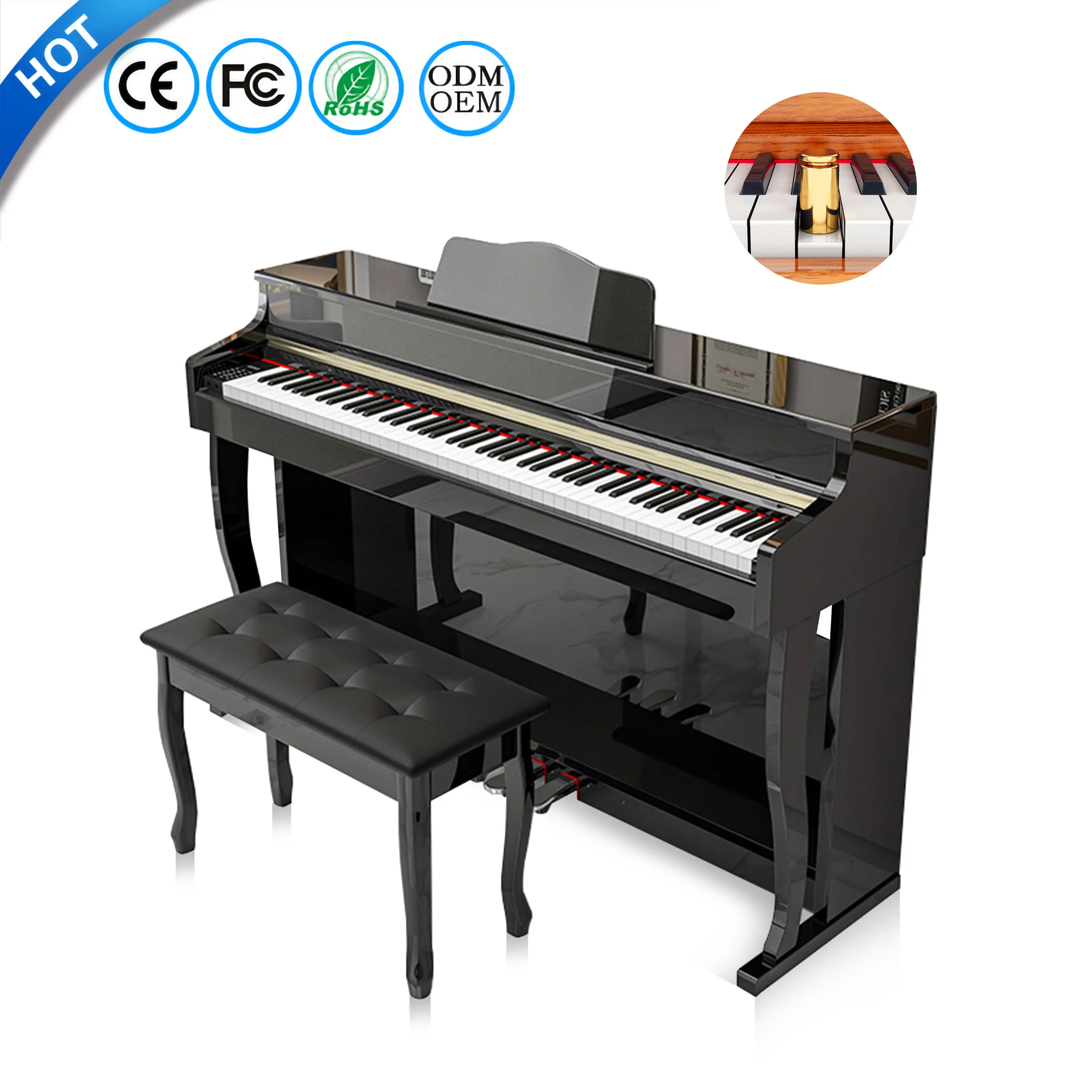 

BLANTH 88 Key Weighted Digital Piano Keyboard Digital Piano Electronic Piano Professionnel Musical Instruments