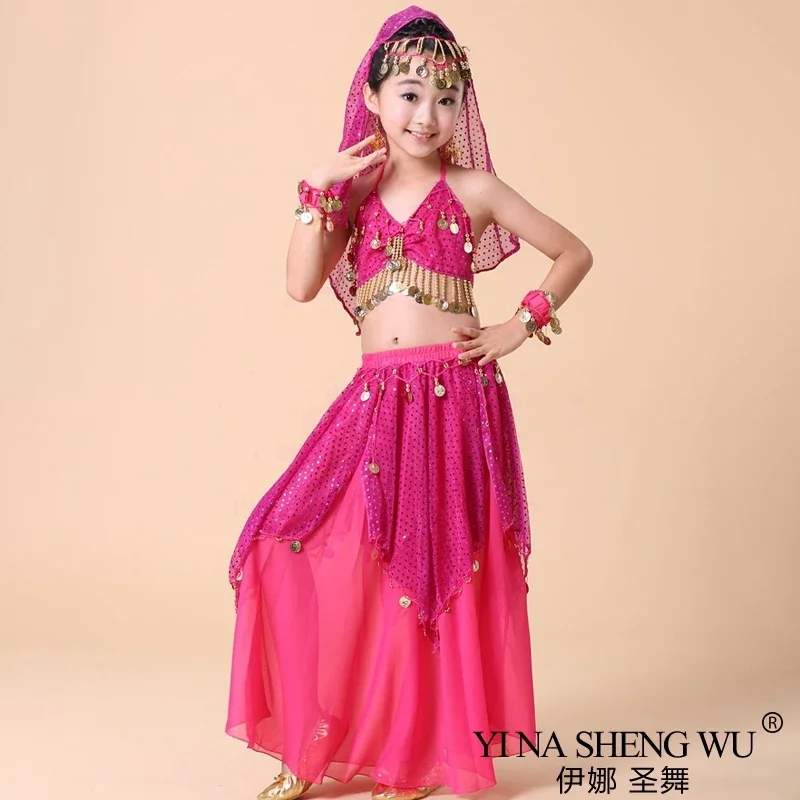 New Kid Belly Dance Costumes Set Oriental Dance Girls Belly Dancing Child India Belly Dance Clothes Indian Bellydance Costumes