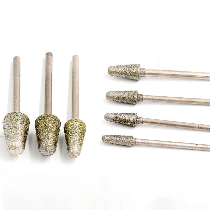 B نوع 20 قطعة لدغ طحن الماس 0.8-10 مللي متر لقم طحن الأسنان نقطة الماس 2.35 مللي متر 3 مللي متر عرقوب نقطة الطحن مطحنة القالب دريمل #6
