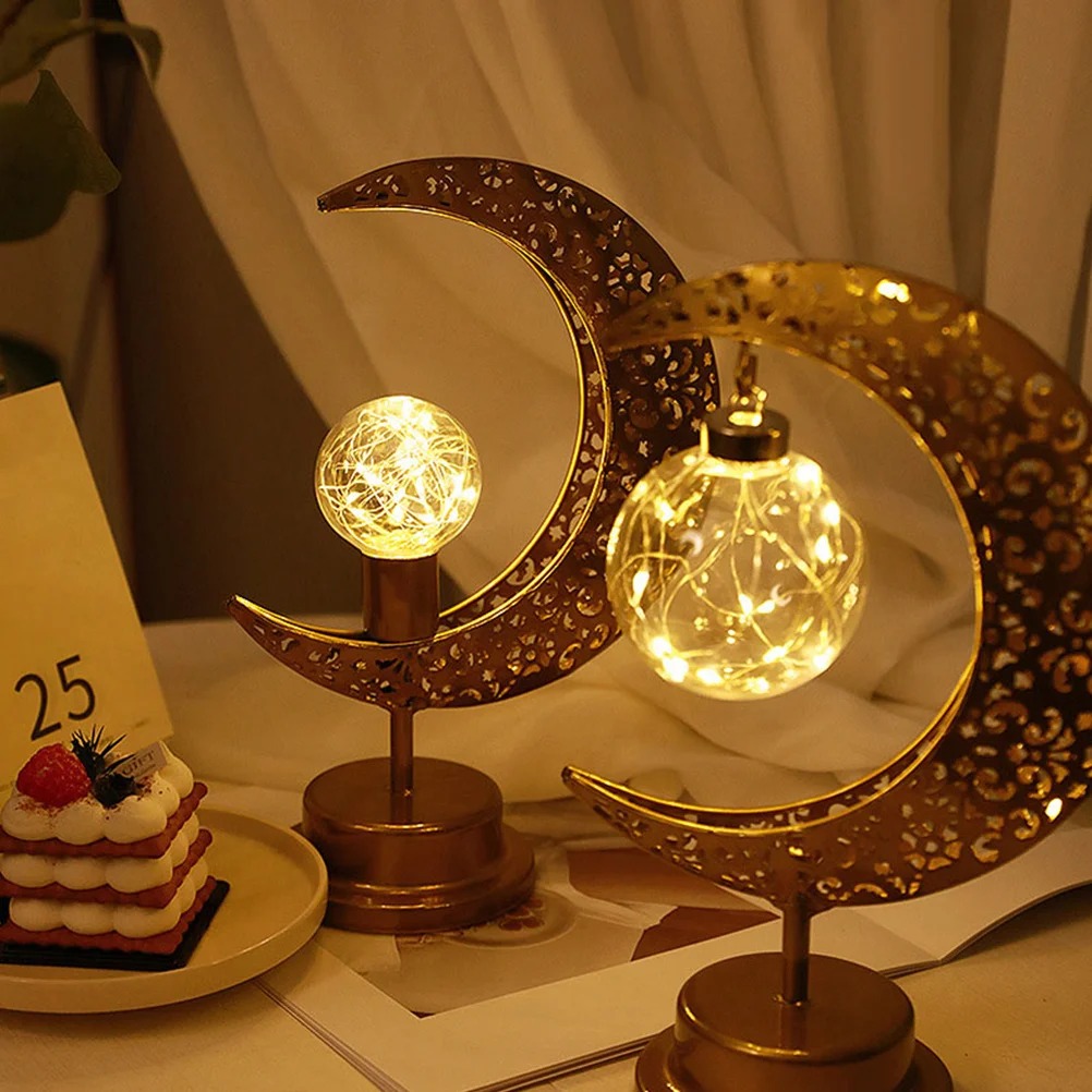 

Hollowed Moon LED Lamp One Piece Molding Vintage Design Bedroom Desk Night Light for Bedside Table Decorative Atmosphere
