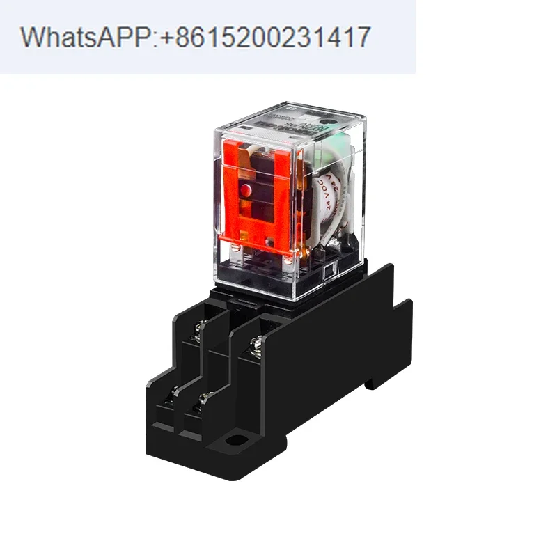 Intermediate relay 220V AC 24V DC MY2N-GS small electromagnetic switch 8 pins 14 pins MY4N-J12 (10PCS)