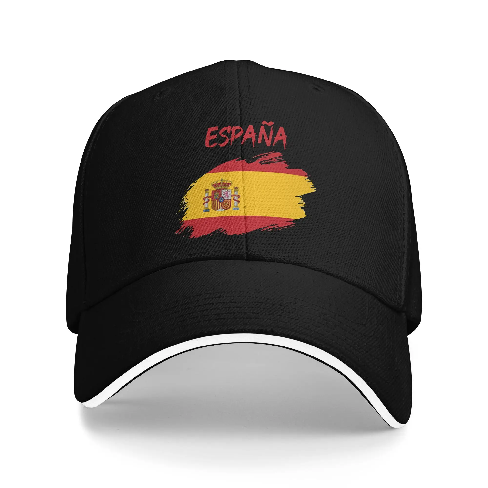 Spain Spanish Flag  Casual Baseball Cap  Outdoor Sports Trucker Hat Summer Sun-Proof Men Women Trendy Snapback Cap