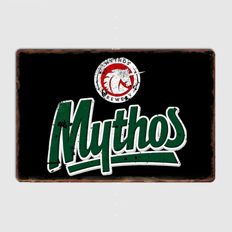 Mythos Brewery - Greece Beer Retro Pub Poster Metal Sign Custom Bar indoor Wall Decoration Room Decor Tin Home Decor