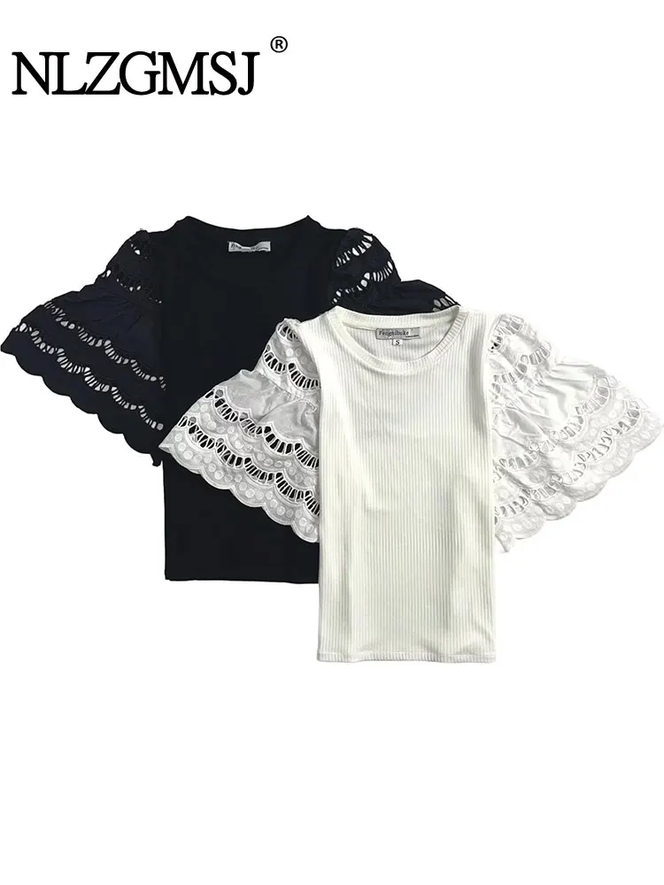 

Women's Embroidery T-Shirts 2025 Summer New Fashion T Shirts for Women Top Ladies Streetwear Short Sleeve Casual Top
