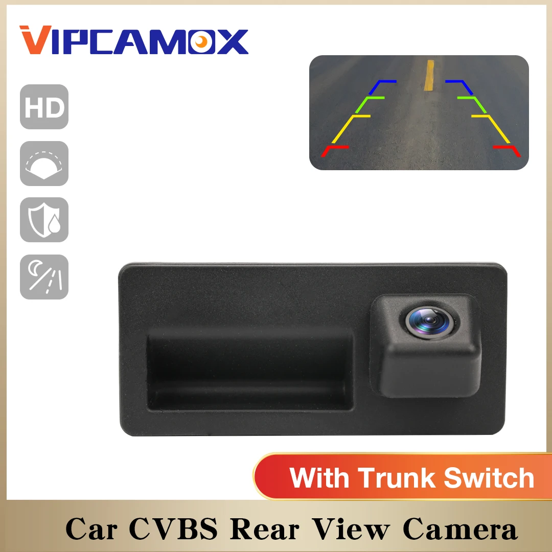 

RCA Rear View Camera with Trunk Switch HD 170° Wide Angle Parking Reverse Camera For VW Golf 5/6 Passat B6 B7 TIGUAN