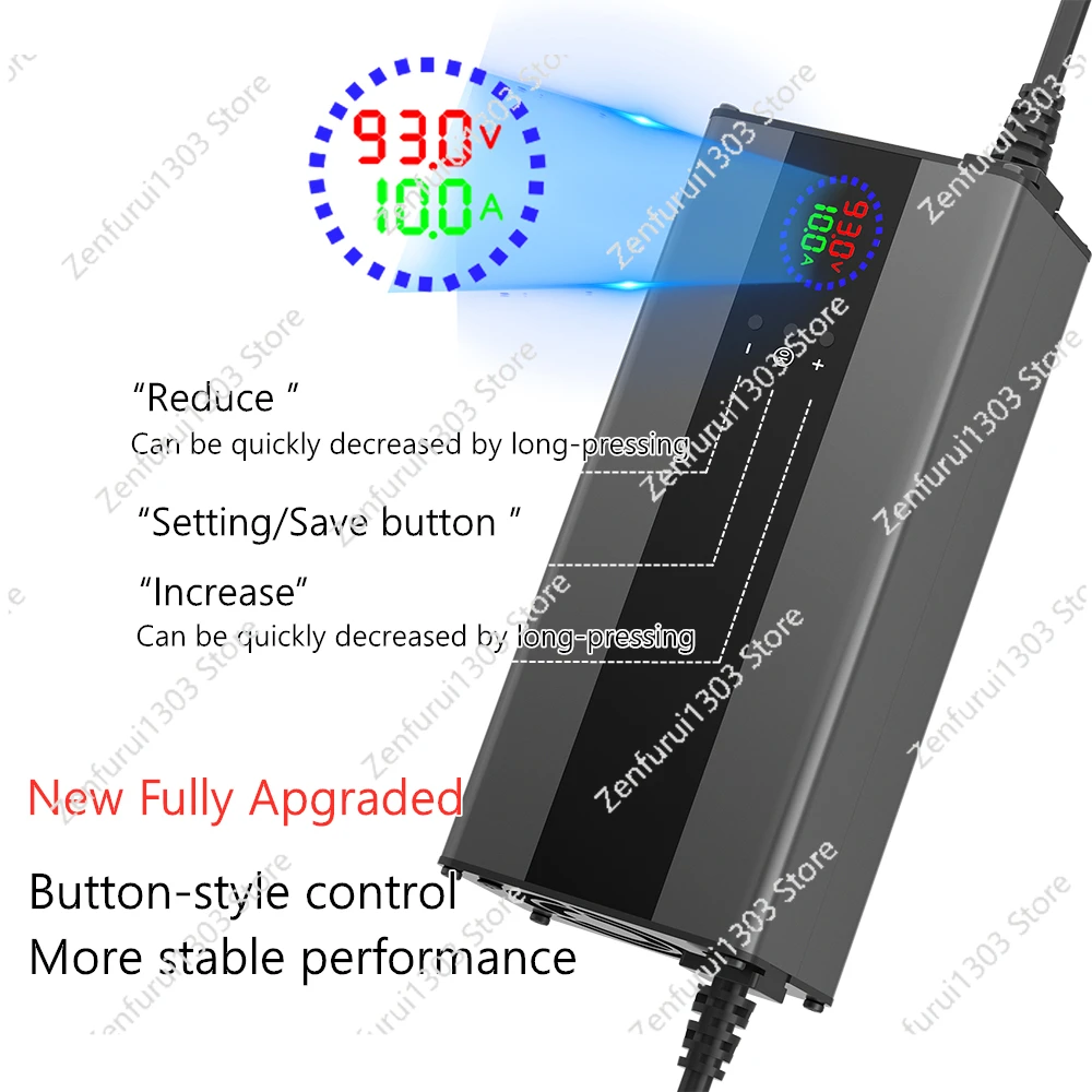 

10A 20A 24V 48V 72V 60V 54.6V 58.4V 84V Li-ion Lifepo4 Lithium Battery Charger Curren Adjust 13S Fast Charge 8S 16S 20S 24S part